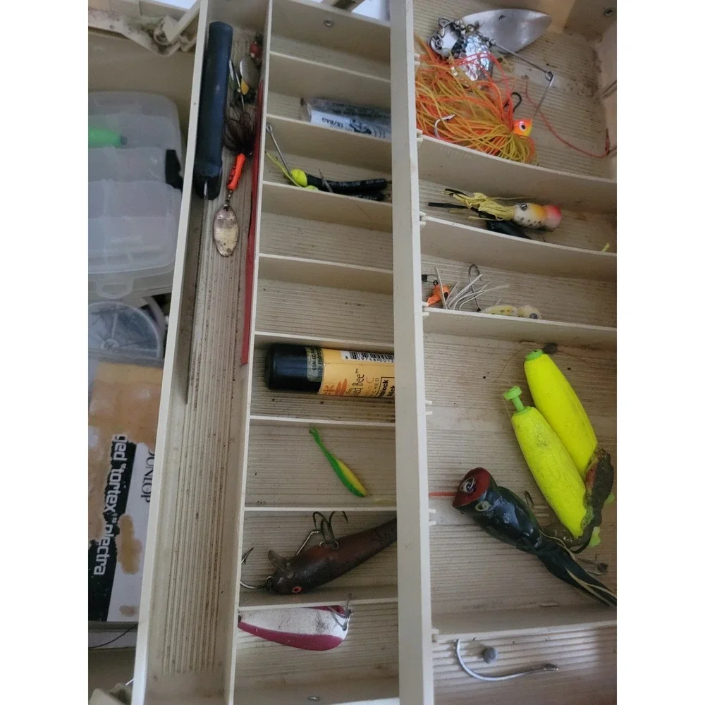Plano Tackle Box FULL of Fishing Lures & Gear Lot  Sold‎ As Found